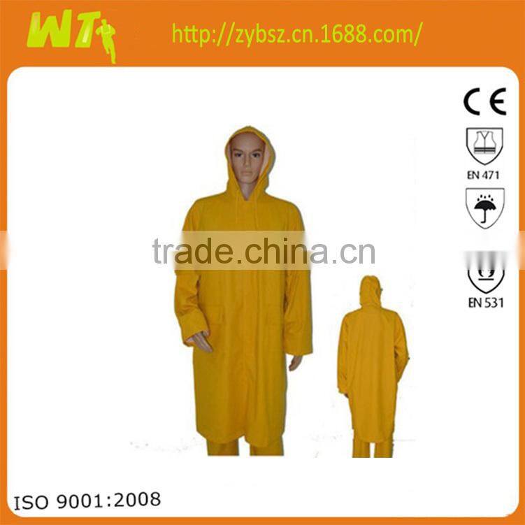 hot sale cheap working pvc raincoat man