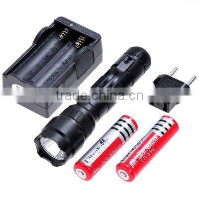 waterproof 1000 lumen led aluminum rechargeable led flashlight with clamp