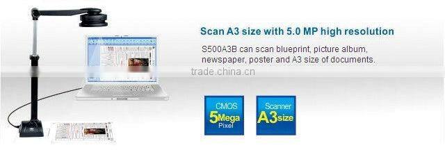 Portable hi-speed portable a3 scanner , a3 document camera, a3 document scanner
