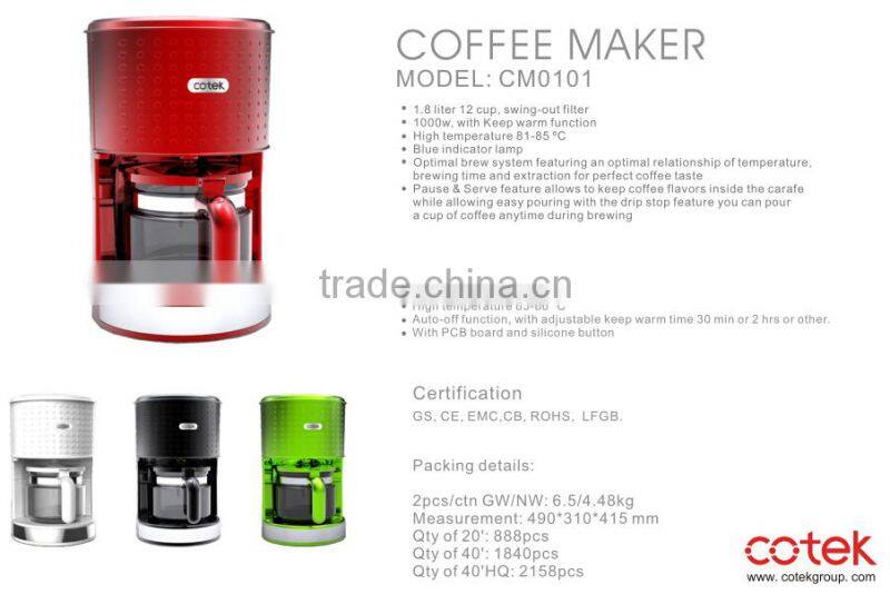 Plastic Coffee Machine/ Coffee Maker with ERP Function
