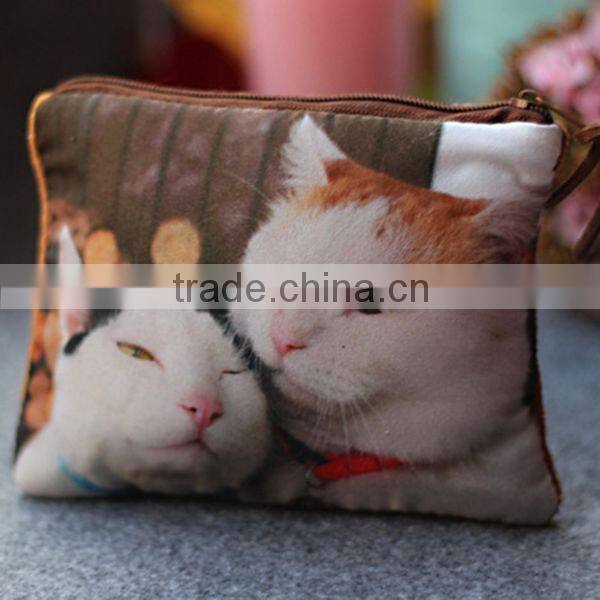 2014 Creative Cat-people Fabrics Unisex Coin Wallet Wholesale ZTCW-0033