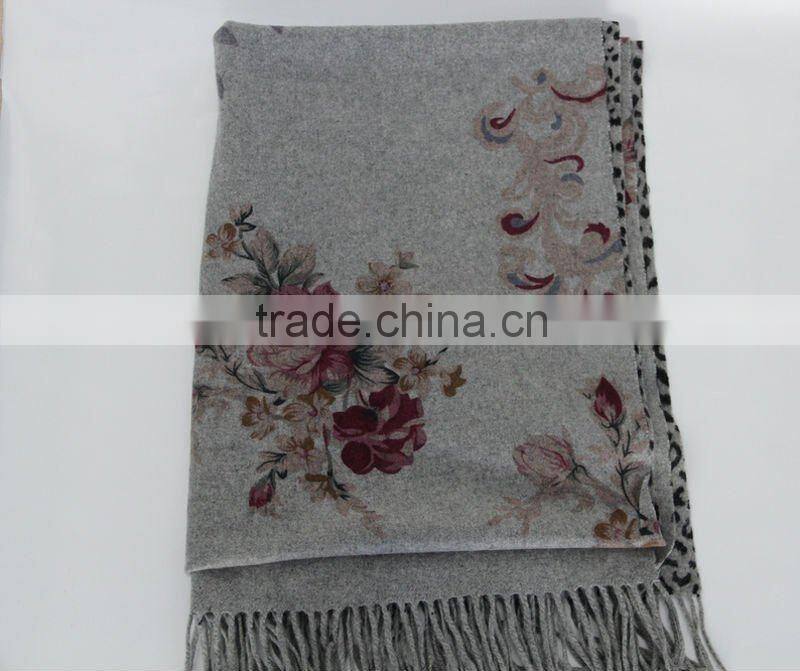 Two sides pure cashmere shawls stoles scarf