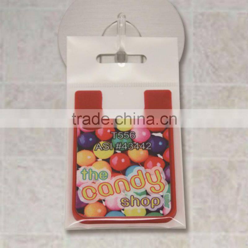 Promotion silicone cell phone stand Wallet,new fashion smart phone holder with logo,foldable credit card phone back stick holder