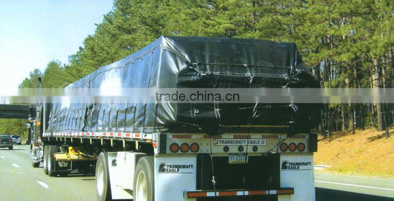 18oz PVC Lumber Tarps 16' x 27' With 4' x 8' Flap/Tail Made with Heavy Duty 18 Oz Vinyl2 Rows of "D" Rings on all 4 sides