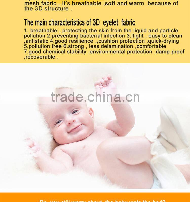 colored cotton tpu 3D water-proof baby changing pads mat