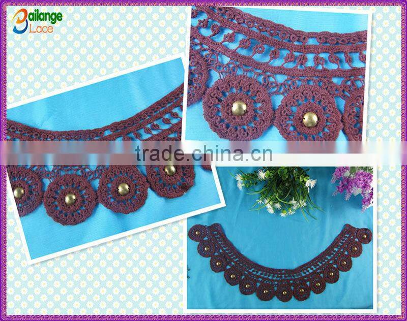 2016 Dresses guipure lace Textile Embroidered cotton lace collar trim