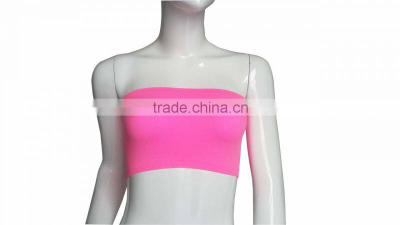 2014 fashion lady's seamless tube bra, wrap chest bra