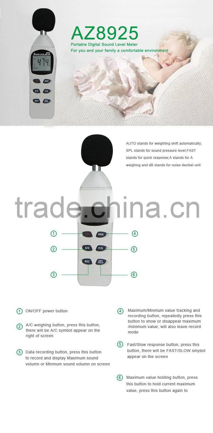 Digital Sound Noise Level Db Calibrator Analysis Instrument 40 to 130 Db Sound Noise Level Meter