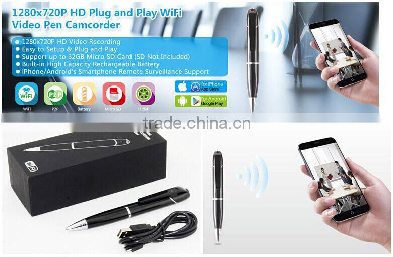 RL107 Wireless p2p Business Portable Wifi Cloud Camera Pen