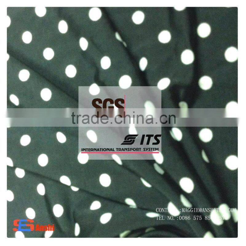 100 polyester single jersey spandex fdy printed polyester knit fabric for women underwear/dress fabric
