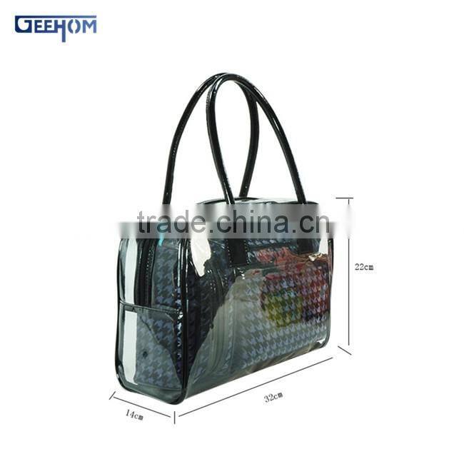 Clear pvc bag in bag handbag organizer