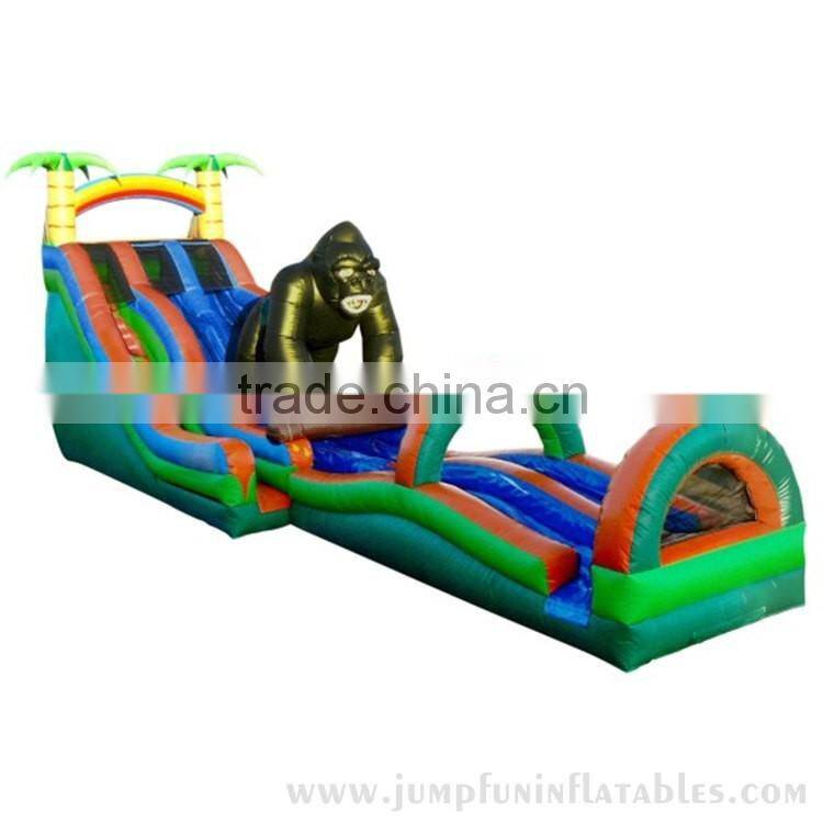 2016 kids and adults used inflatable water slide pool double lane inflatable slide/wet slider/waterslide sale