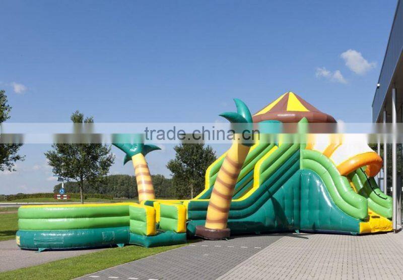 2016 newest inflatable water or dry slide with two climbs and 2 slidings