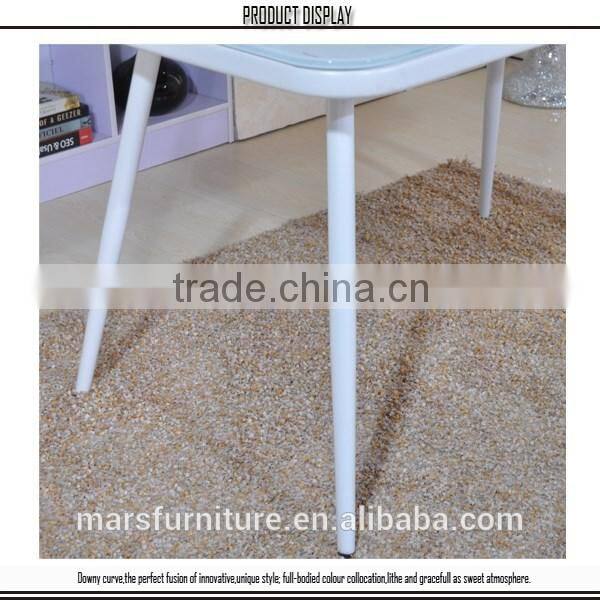 Oval tempered glass dining table LDT013