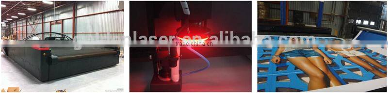 sublimated dye textile cutter / laser cutting digital printing fabrics