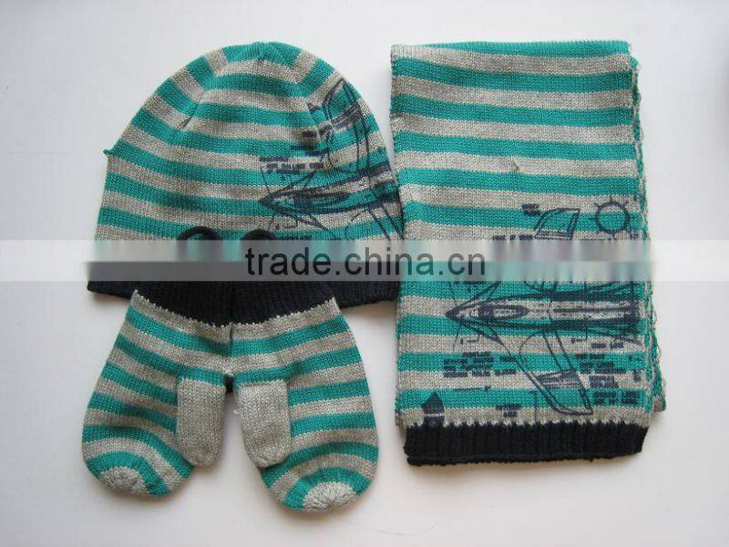 winter fashion scarf beanie and glove sets