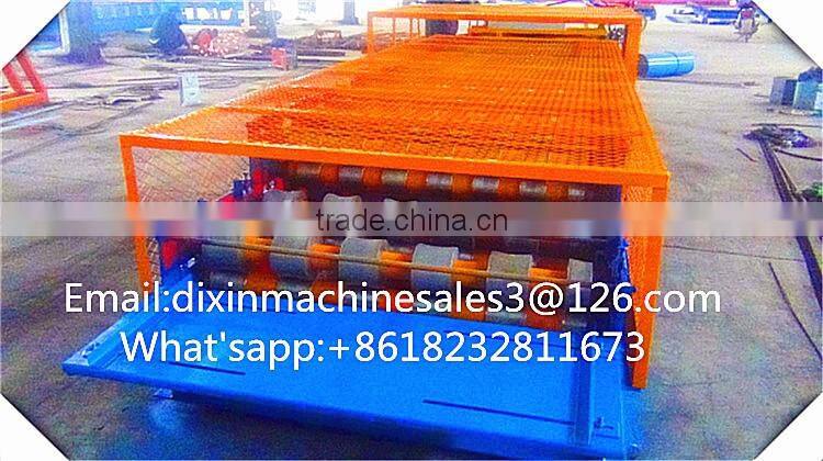 Alibaba China Roll Cutting Machinery Metal Roofing Double Layer Glazed Tile Forming Machine
