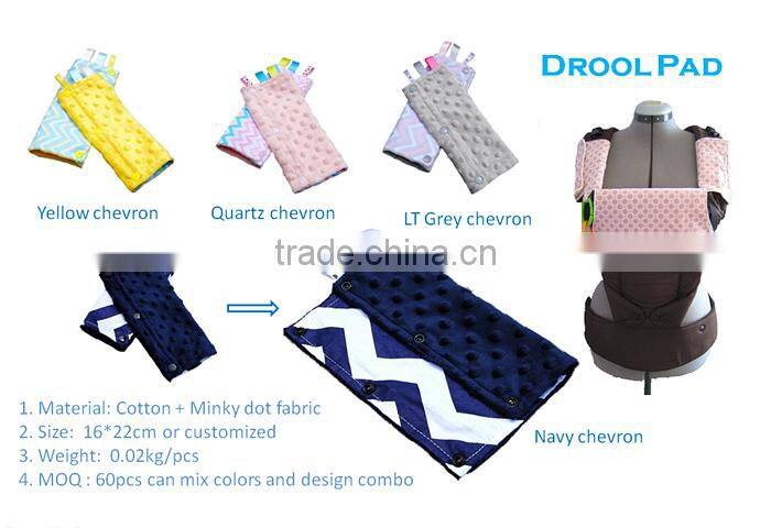 26 Colors Available Comfortable Super Soft Chevron Unisex Baby Carrier Pads