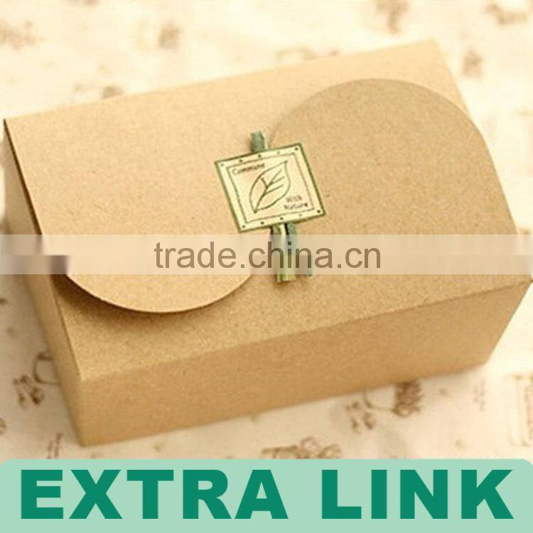 Custom Printed Display Creative Foldable Kraft Paper Cookies Cake Box