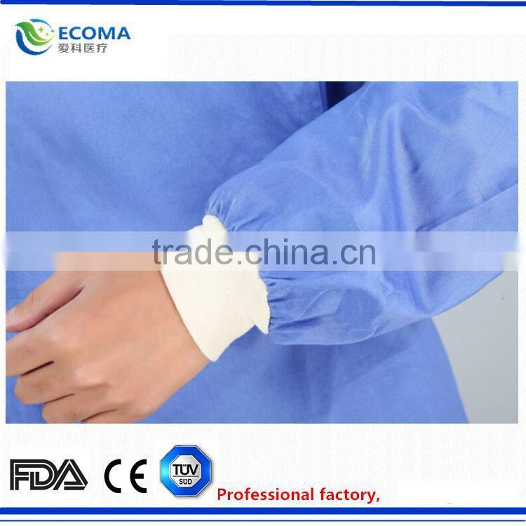 2015 Waterproof P Non-woven Disposable Sterile Surgical Gowns With CE& ISO disposable surgical gown