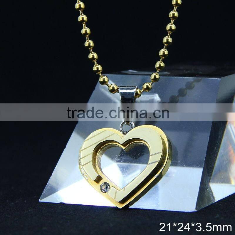 fashion women Free Shipping Heart Pendant Necklace with rhinestone
