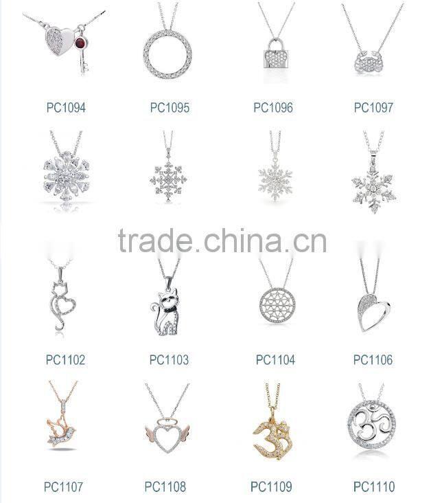 Hot sale pave cz necklace jewelries