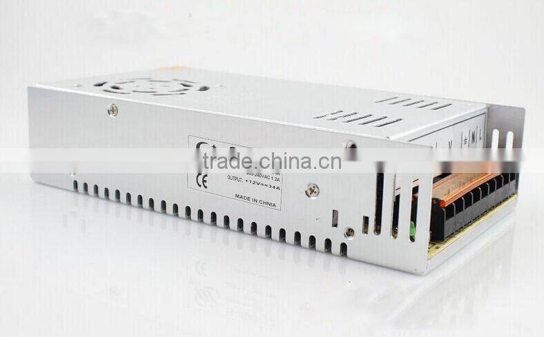 12v 33a 400w dc switching power supply with temperature control fan