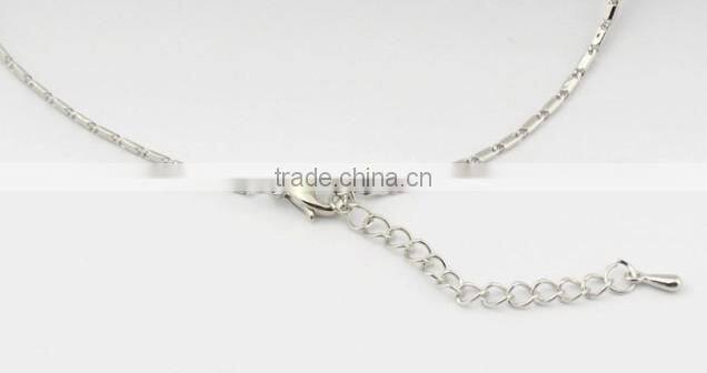 New Fashion Bib Statement Silver Plated Crystal Pendent Necklace Chain Jewellery