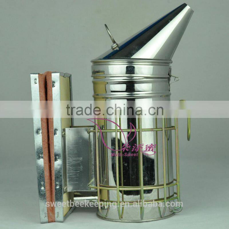 Hot sale manual stainless steel beehive smoker for beekeeping