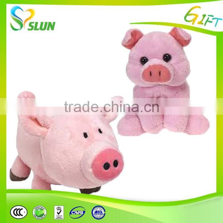 Pig Sitting pink plush animal Pig soft gift stuffed OEM toy