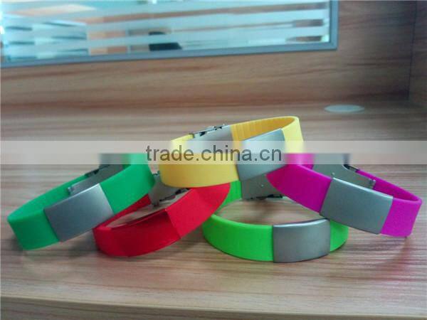 Waterproof rubber band sports wristbands runners identity bracelet