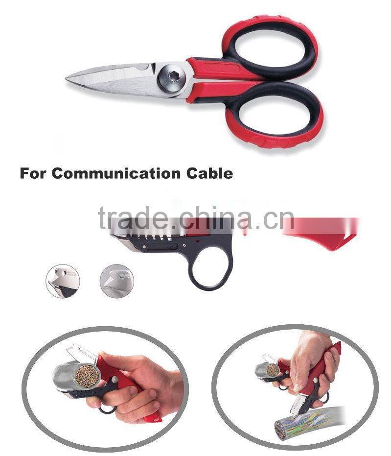 Taiwan Made High Quality Shear and Cable Sleeve Stripping Knife Set Cable Splicer Kit