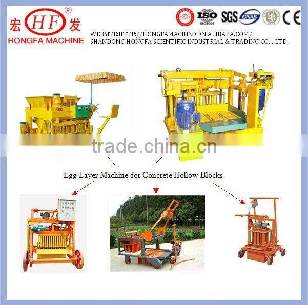 Ivory Coast hydraulic mobile brick making machine,china famous brand Hongfa brick machinery,egg laying block making machine