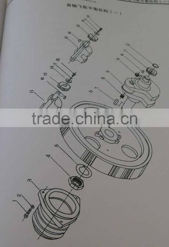 S1115 fly wheel for tractors, diesel engine fly wheel spare parts