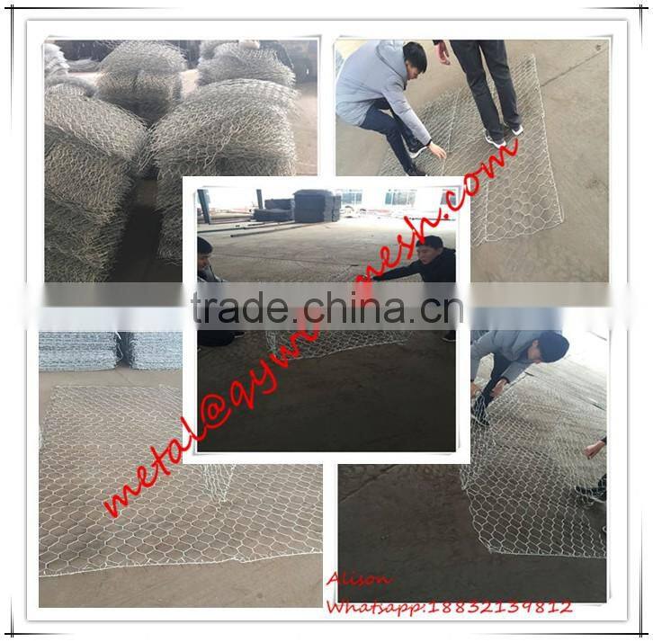 Hot-dip galvanized gabion box price with low carbon steel wire