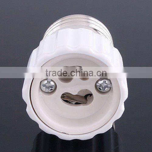 E27 to GU10 LED Light Lamp Bulb Socket Adapter Converter White