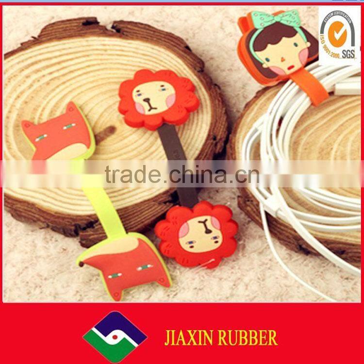 2014 Fashion Gift 3D Soft retractable cable tidy for earphone