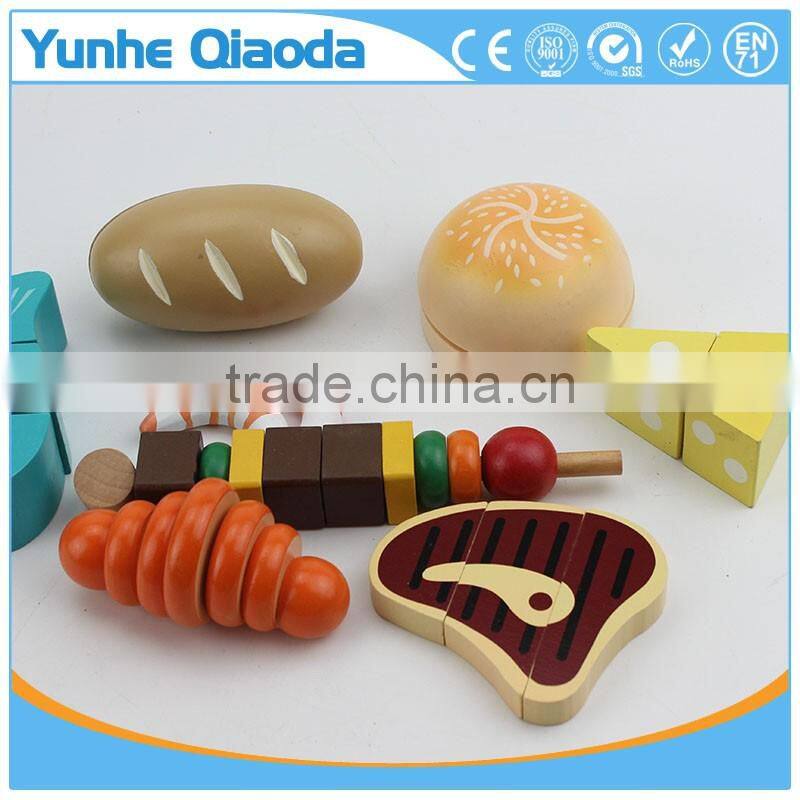 wooden food lunch basket set for years of play wooden 9 piece food basket