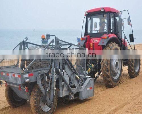beach sand cleaner fitted with tractor