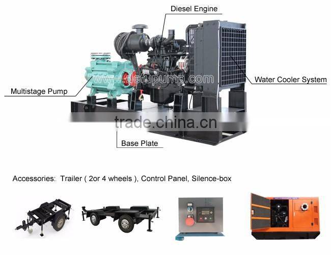 high pressure multistage diesel engine driven water pumps