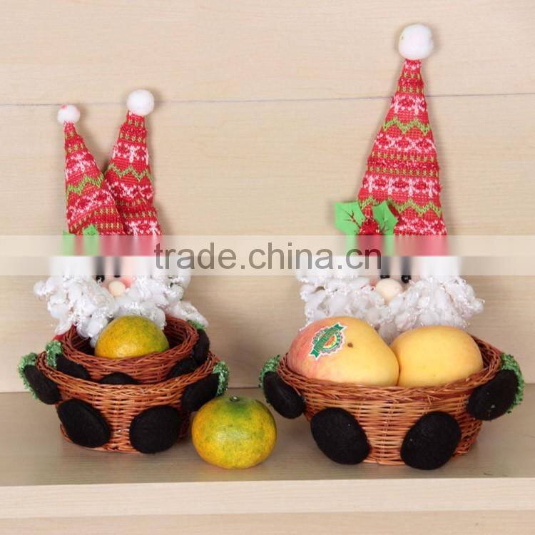 Lovely christmas deer style fine wickerwork basket for christmas gift