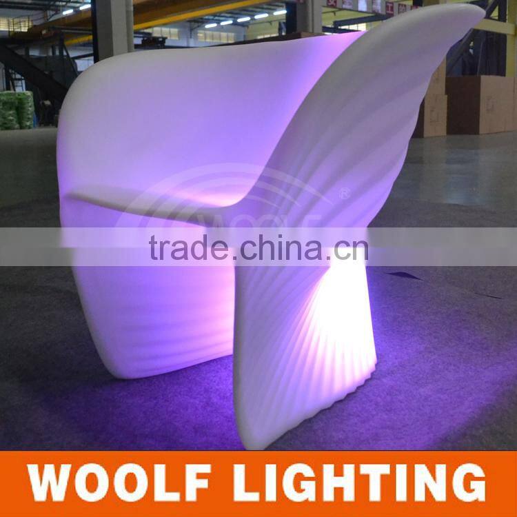 Popular Club Conch Design Luminous Coffee Table LED Sofa Set