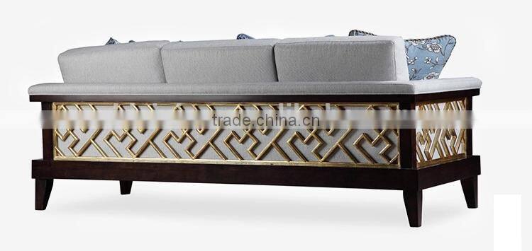 Chinese style solid wood living room sofa set