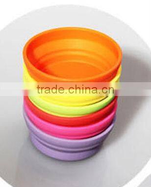Hot sale silicone folding bowl take go camping