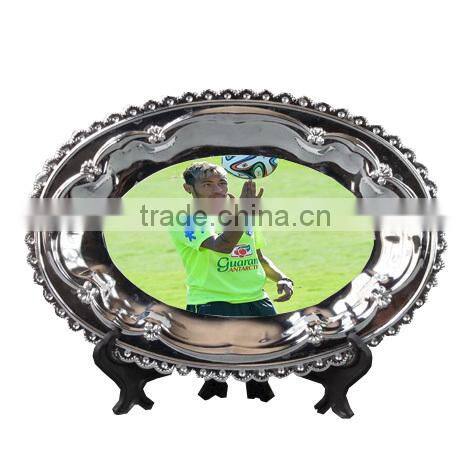 High Quality DIY printed Sublimation 6'' Oval Metal Plate