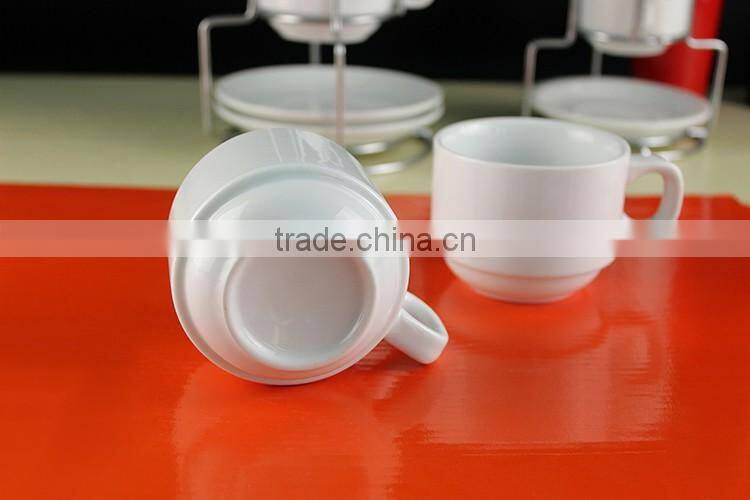 2017 hotel supplies 304 stainless steel rack plus ceramic tea cup set