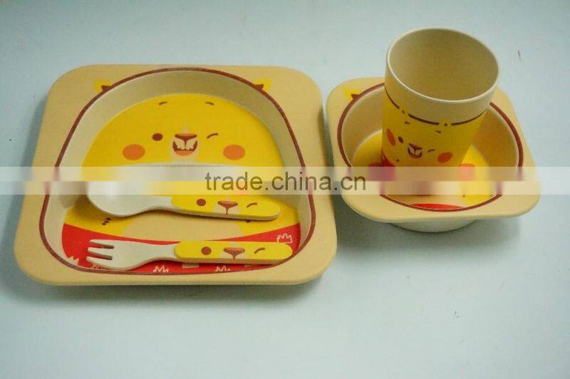 Bio bamboo fibre plant fibre kids dinnerware set
