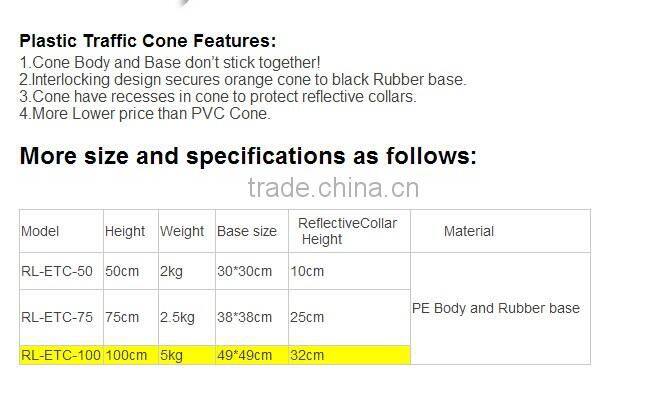 Popular Plastic Traffic Barrier Cone