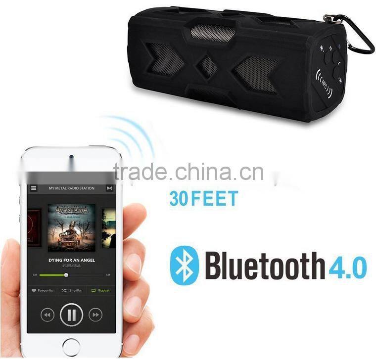 2017 trending products portable dustproof NFC waterproof bluetooth V4.0 speaker