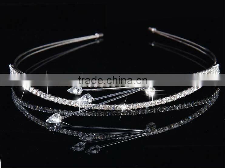 Bridal Hair Accessories headband with double ultra thin wire